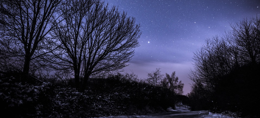 Stars, Music, And Snowy Hills