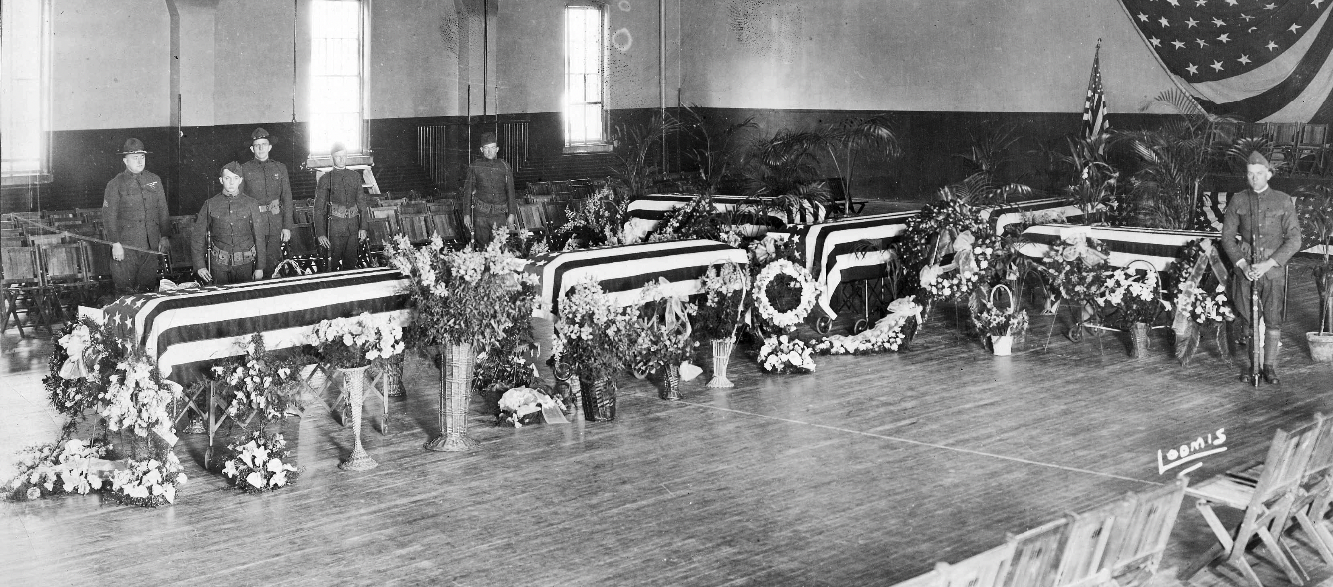 Coffins home from WW1
